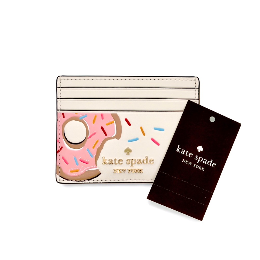 KATE SPADE Coffee Break Donut Small Slim Card Holder Style Number KF488
